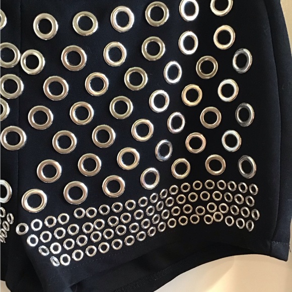 NWT BLACK SHORTS WITH SILVER Embellishments - Picture 4 of 7